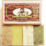 Organic Beard Soap - Four Soap Sampler - Pugilist Brand - Beard Care, Mustache Wax & Gentlemen's Grooming Products - 1